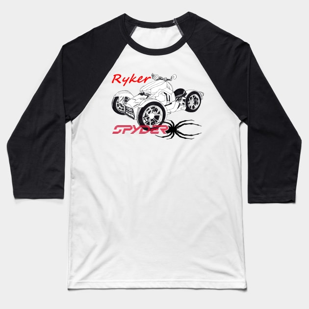 Can-Am Ryker Off Road Baseball T-Shirt by Joseph Baker